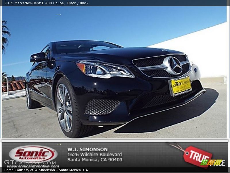 Black / Black 2015 Mercedes-Benz E 400 Coupe