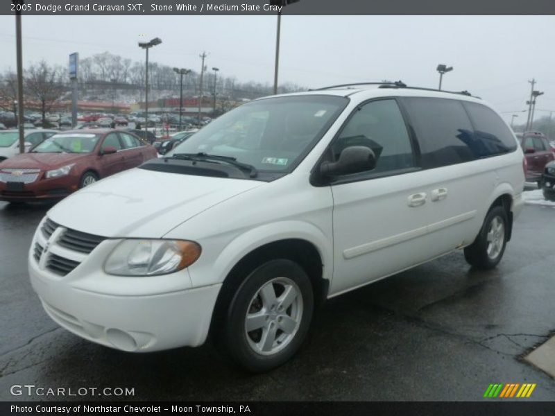 Stone White / Medium Slate Gray 2005 Dodge Grand Caravan SXT