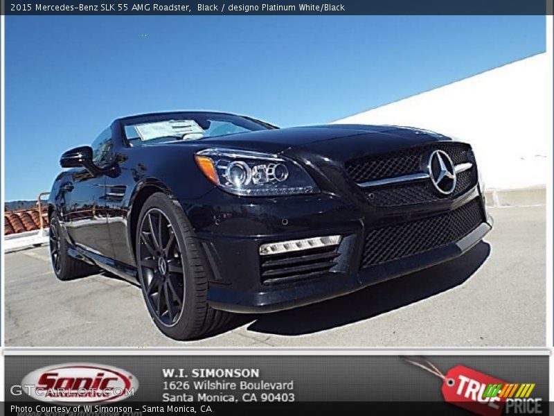 Black / designo Platinum White/Black 2015 Mercedes-Benz SLK 55 AMG Roadster