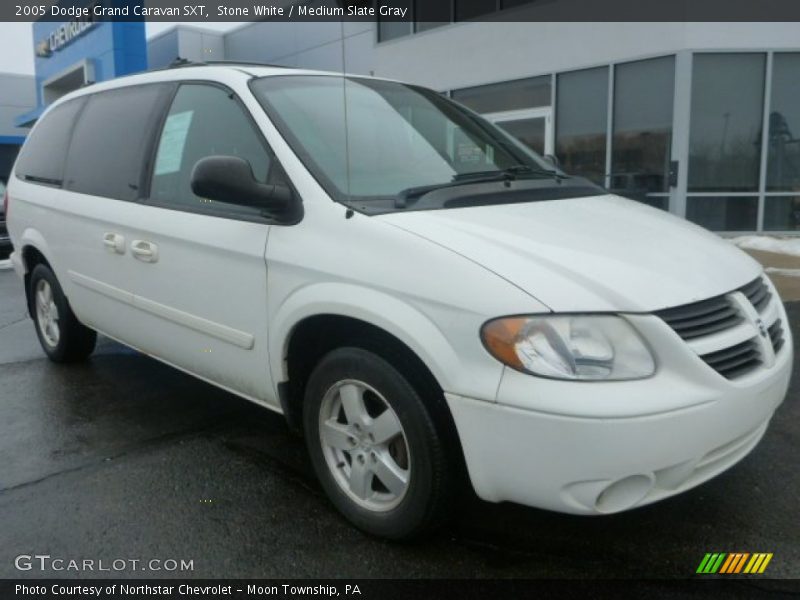 Stone White / Medium Slate Gray 2005 Dodge Grand Caravan SXT