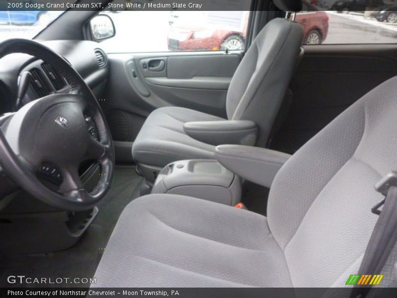 Stone White / Medium Slate Gray 2005 Dodge Grand Caravan SXT