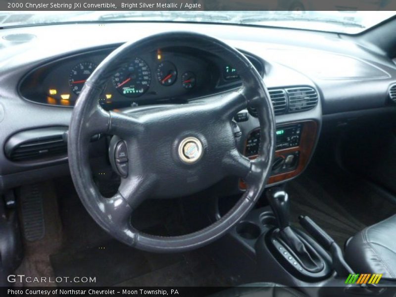 Bright Silver Metallic / Agate 2000 Chrysler Sebring JXi Convertible