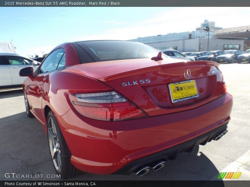 Mars Red / Black 2015 Mercedes-Benz SLK 55 AMG Roadster