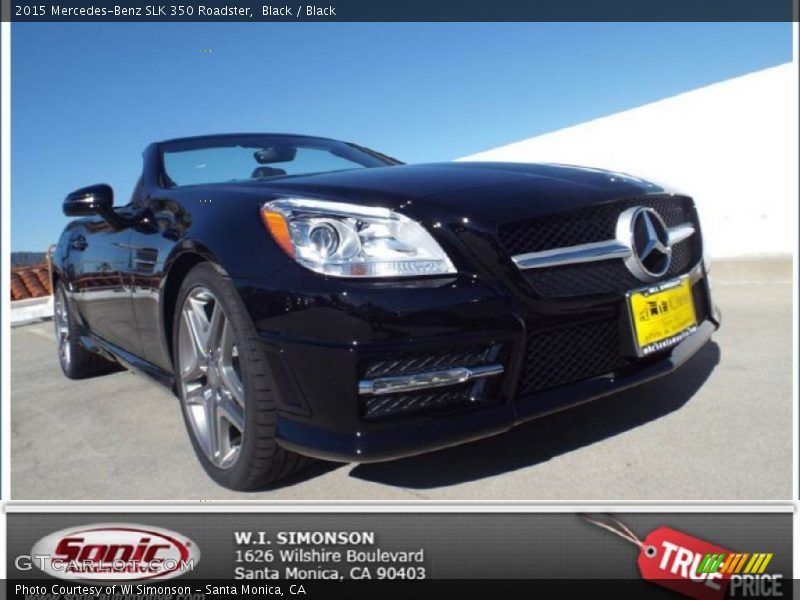 Black / Black 2015 Mercedes-Benz SLK 350 Roadster