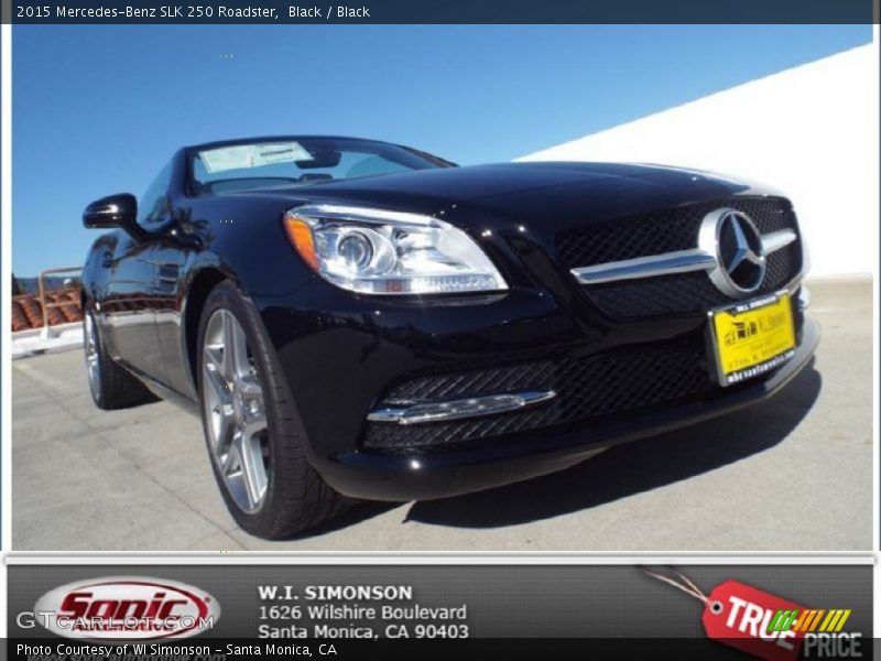 Black / Black 2015 Mercedes-Benz SLK 250 Roadster
