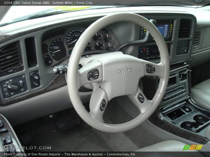 Summit White / Stone Gray 2004 GMC Yukon Denali AWD