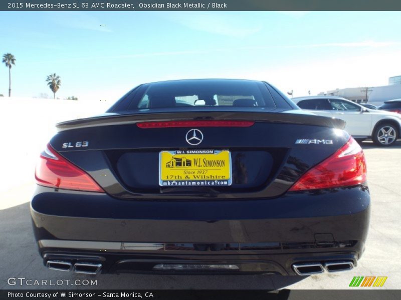 Obsidian Black Metallic / Black 2015 Mercedes-Benz SL 63 AMG Roadster
