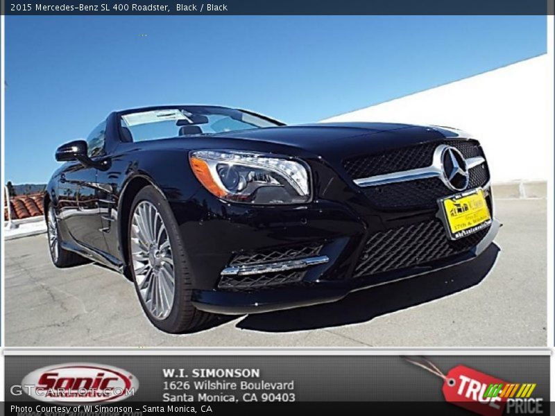 Black / Black 2015 Mercedes-Benz SL 400 Roadster