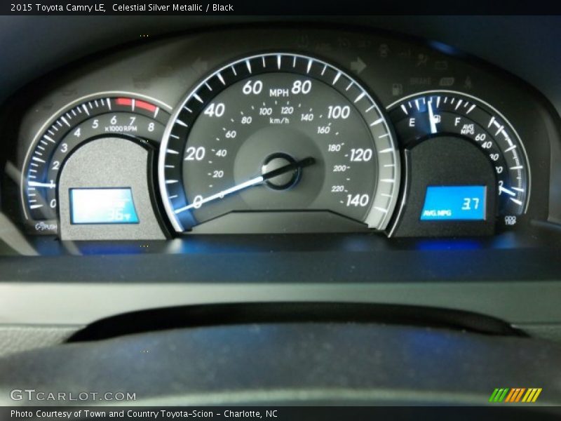 Celestial Silver Metallic / Black 2015 Toyota Camry LE