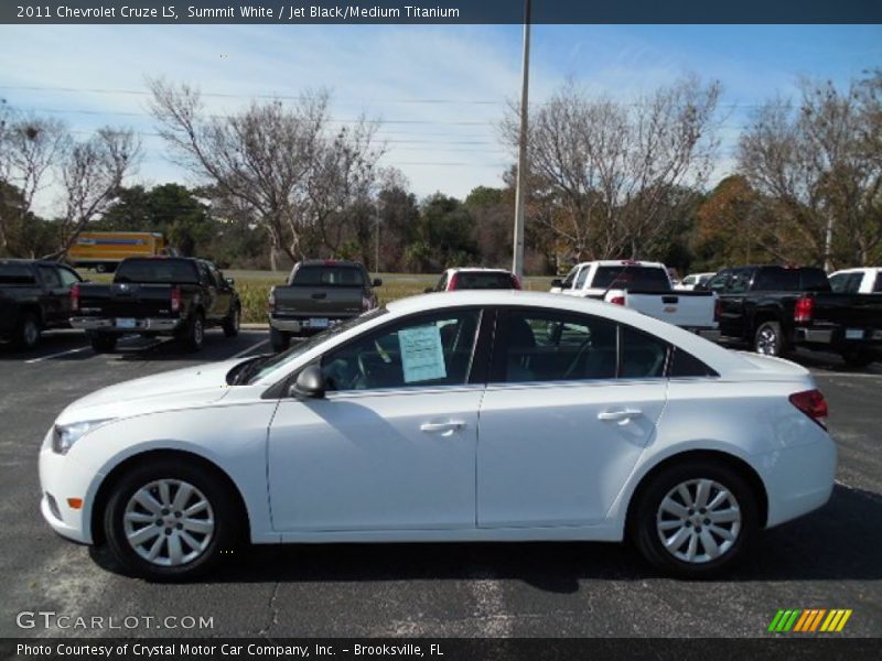 Summit White / Jet Black/Medium Titanium 2011 Chevrolet Cruze LS