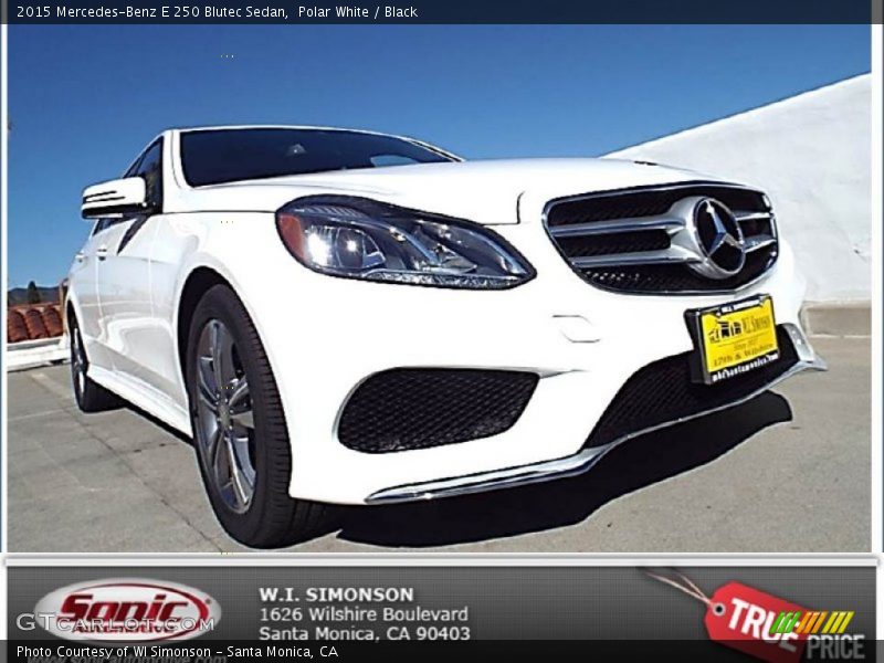 Polar White / Black 2015 Mercedes-Benz E 250 Blutec Sedan