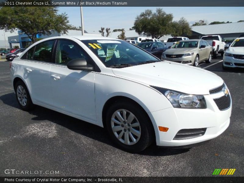 Summit White / Jet Black/Medium Titanium 2011 Chevrolet Cruze LS