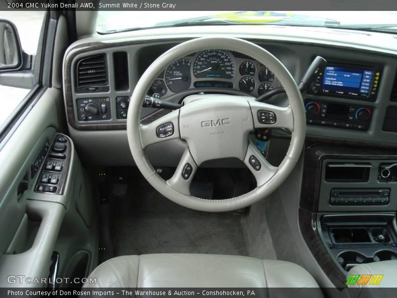 Summit White / Stone Gray 2004 GMC Yukon Denali AWD