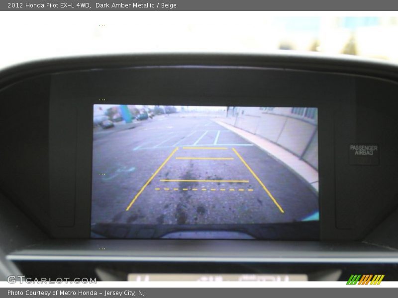 Dark Amber Metallic / Beige 2012 Honda Pilot EX-L 4WD