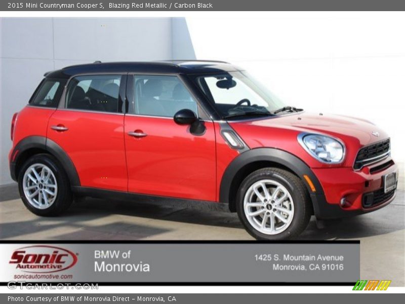 Blazing Red Metallic / Carbon Black 2015 Mini Countryman Cooper S