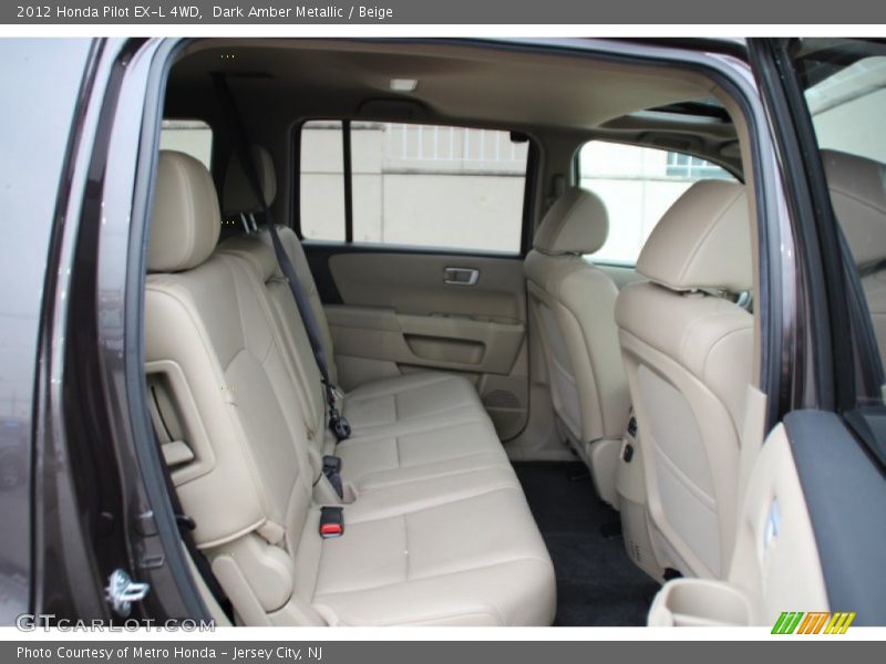 Dark Amber Metallic / Beige 2012 Honda Pilot EX-L 4WD