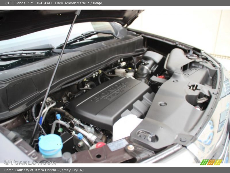 Dark Amber Metallic / Beige 2012 Honda Pilot EX-L 4WD