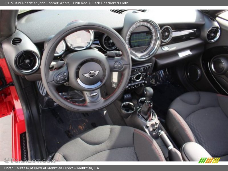  2015 Roadster John Cooper Works Black Checkered Cloth Interior