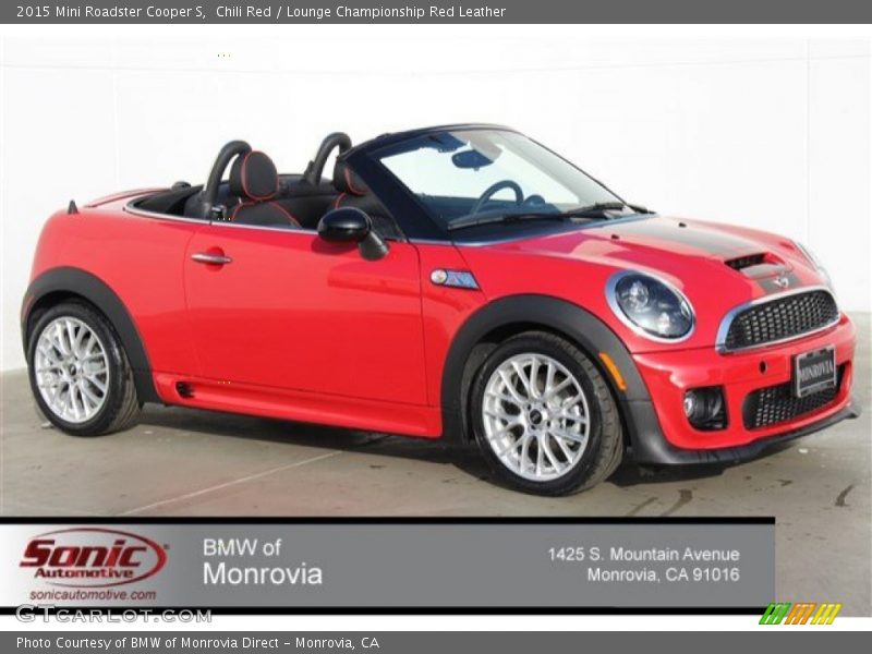 Chili Red / Lounge Championship Red Leather 2015 Mini Roadster Cooper S
