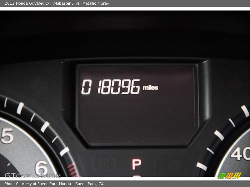 Alabaster Silver Metallic / Gray 2012 Honda Odyssey LX