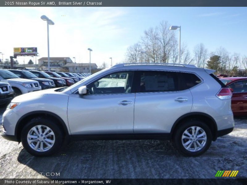 Brilliant Silver / Charcoal 2015 Nissan Rogue SV AWD