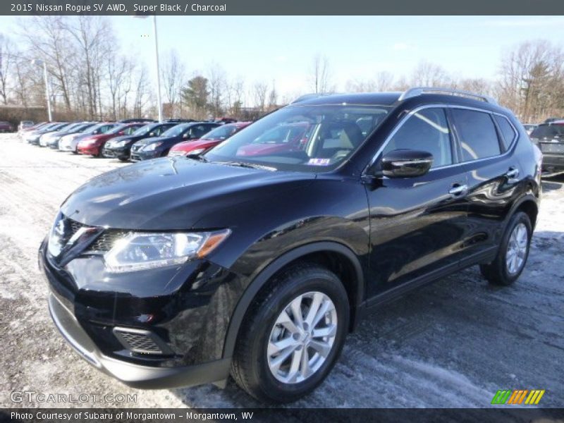 Super Black / Charcoal 2015 Nissan Rogue SV AWD