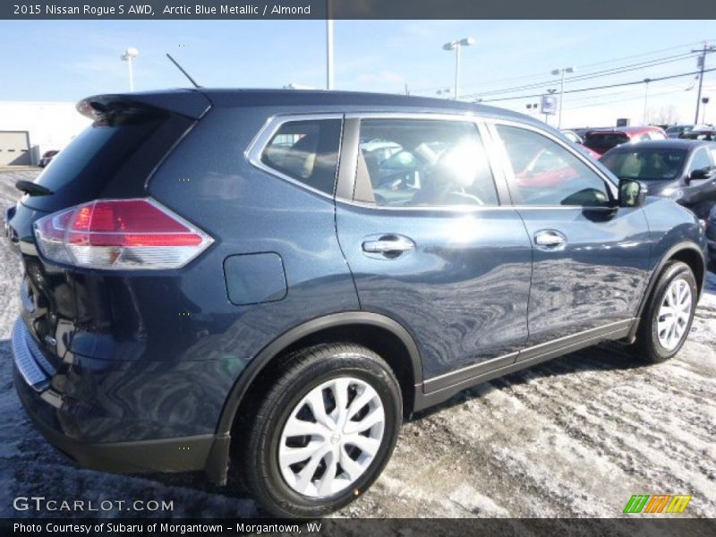 Arctic Blue Metallic / Almond 2015 Nissan Rogue S AWD