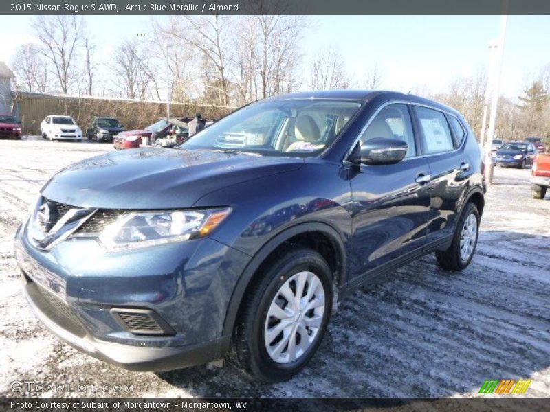 Arctic Blue Metallic / Almond 2015 Nissan Rogue S AWD