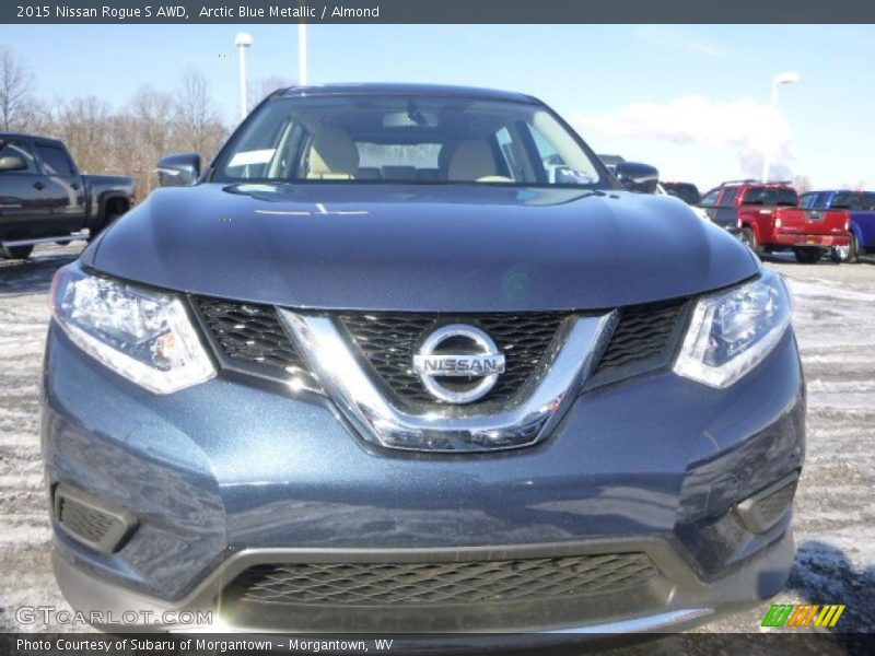 Arctic Blue Metallic / Almond 2015 Nissan Rogue S AWD