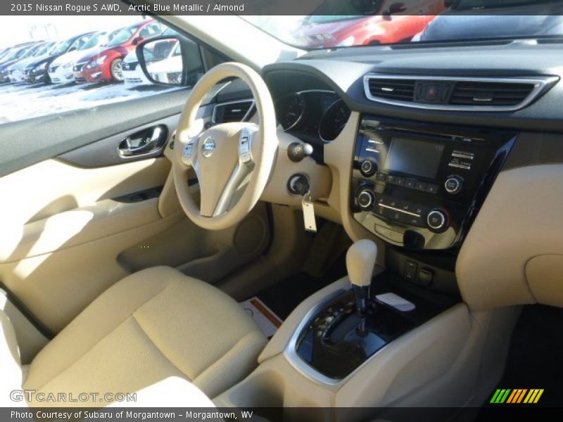 Arctic Blue Metallic / Almond 2015 Nissan Rogue S AWD