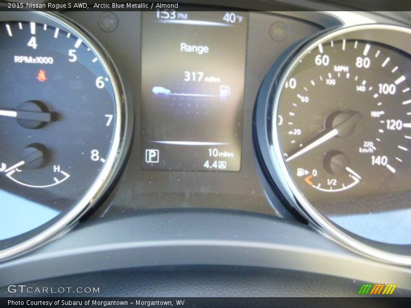 Arctic Blue Metallic / Almond 2015 Nissan Rogue S AWD