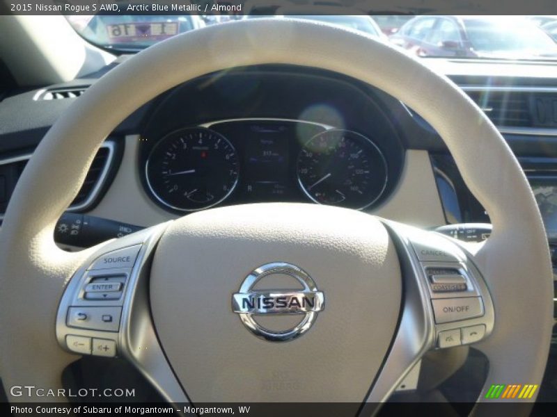Arctic Blue Metallic / Almond 2015 Nissan Rogue S AWD