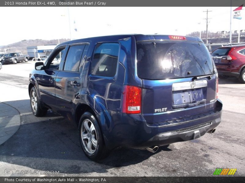 Obsidian Blue Pearl / Gray 2013 Honda Pilot EX-L 4WD