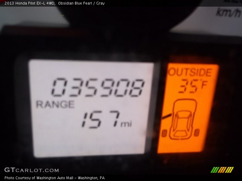 Obsidian Blue Pearl / Gray 2013 Honda Pilot EX-L 4WD