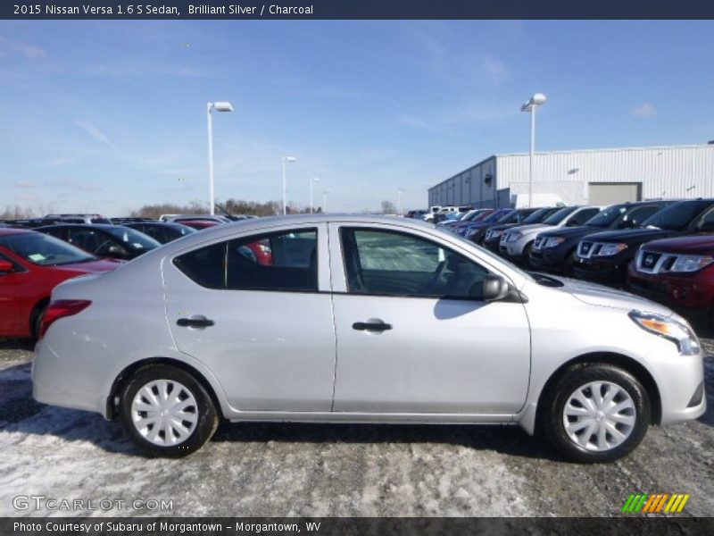 Brilliant Silver / Charcoal 2015 Nissan Versa 1.6 S Sedan