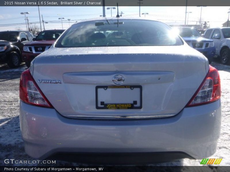 Brilliant Silver / Charcoal 2015 Nissan Versa 1.6 S Sedan