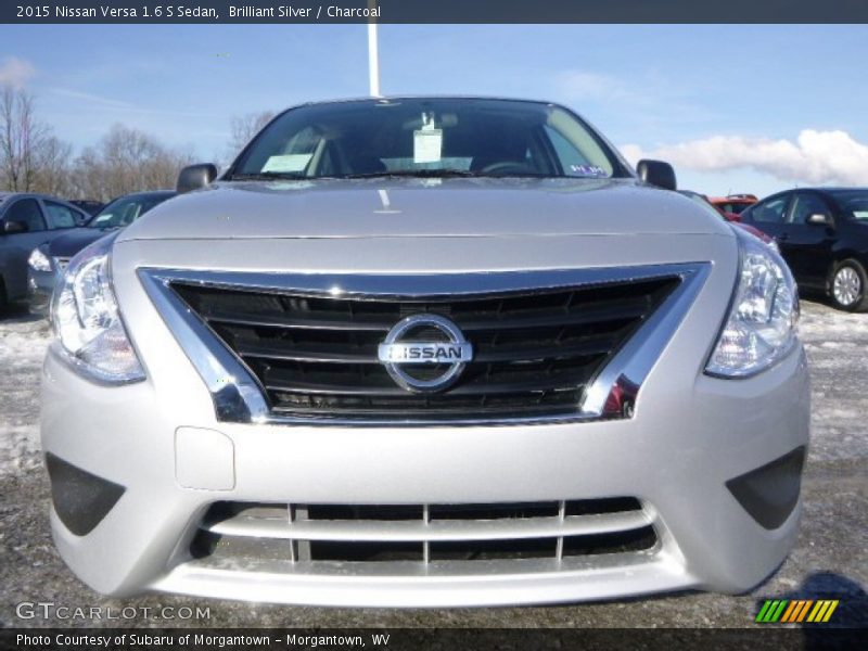 Brilliant Silver / Charcoal 2015 Nissan Versa 1.6 S Sedan