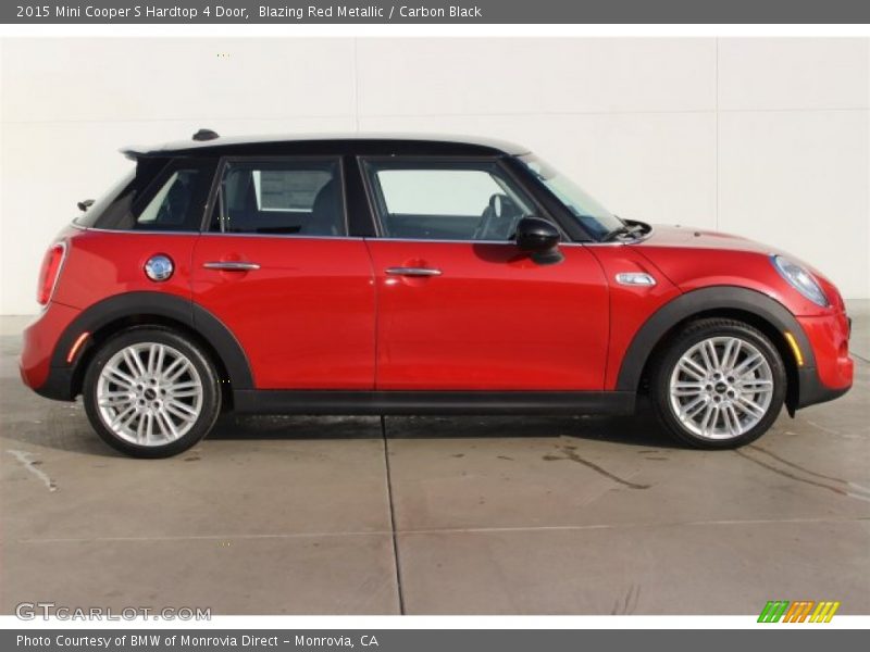 Blazing Red Metallic / Carbon Black 2015 Mini Cooper S Hardtop 4 Door