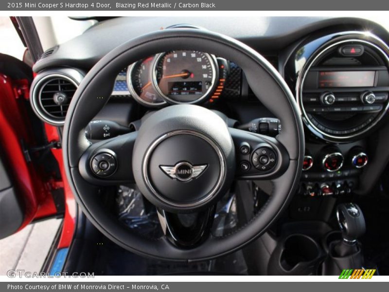 Blazing Red Metallic / Carbon Black 2015 Mini Cooper S Hardtop 4 Door