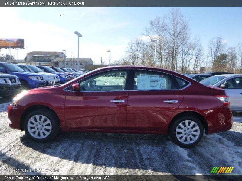 Red Brick / Charcoal 2014 Nissan Sentra SV