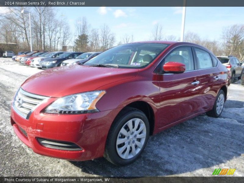 Red Brick / Charcoal 2014 Nissan Sentra SV