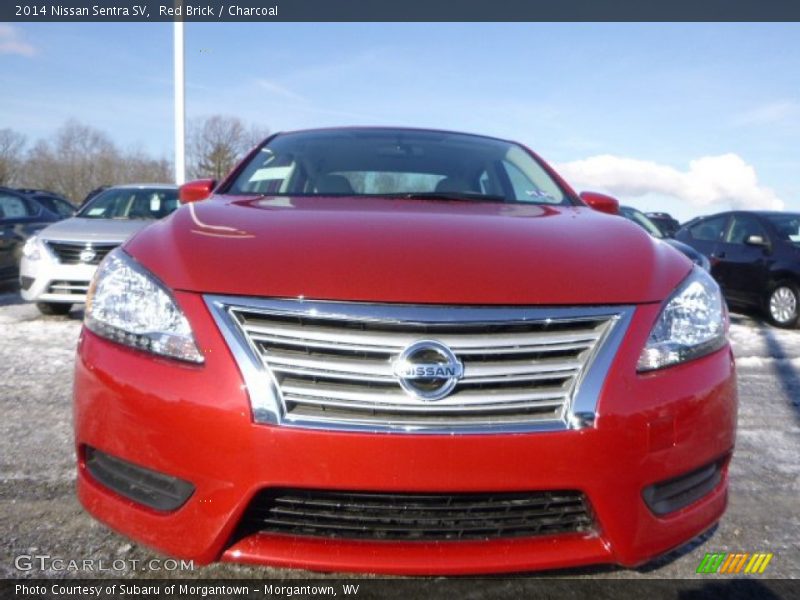 Red Brick / Charcoal 2014 Nissan Sentra SV