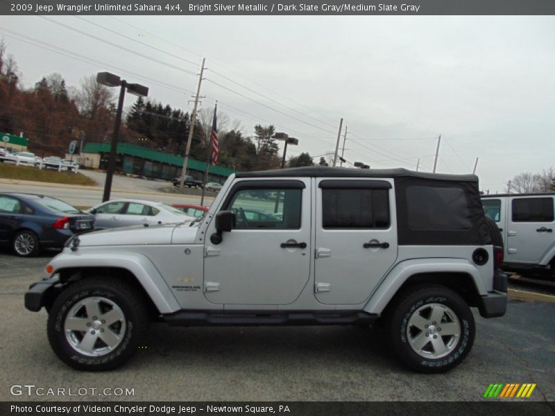 Bright Silver Metallic / Dark Slate Gray/Medium Slate Gray 2009 Jeep Wrangler Unlimited Sahara 4x4