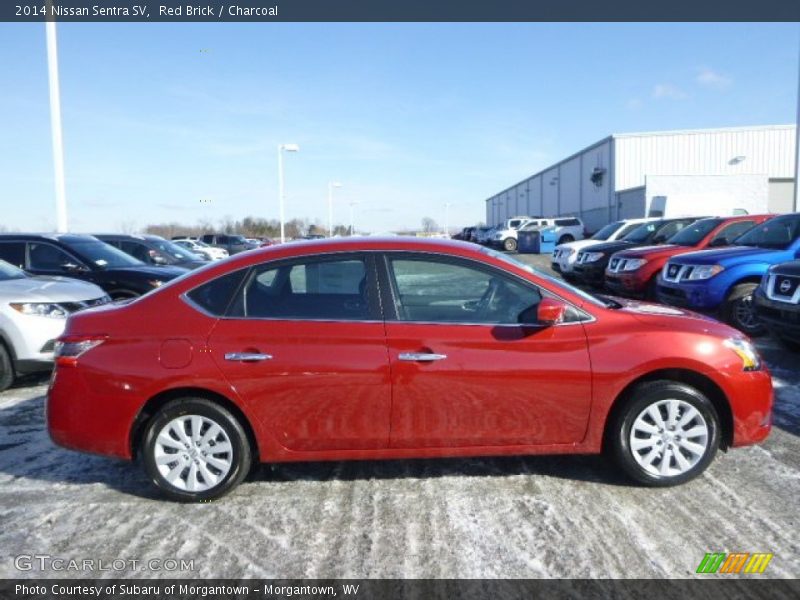 Red Brick / Charcoal 2014 Nissan Sentra SV