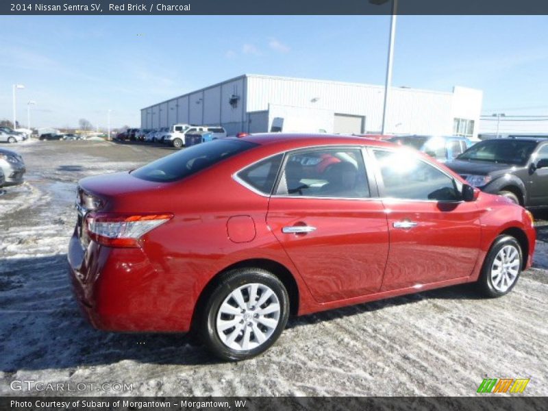 Red Brick / Charcoal 2014 Nissan Sentra SV
