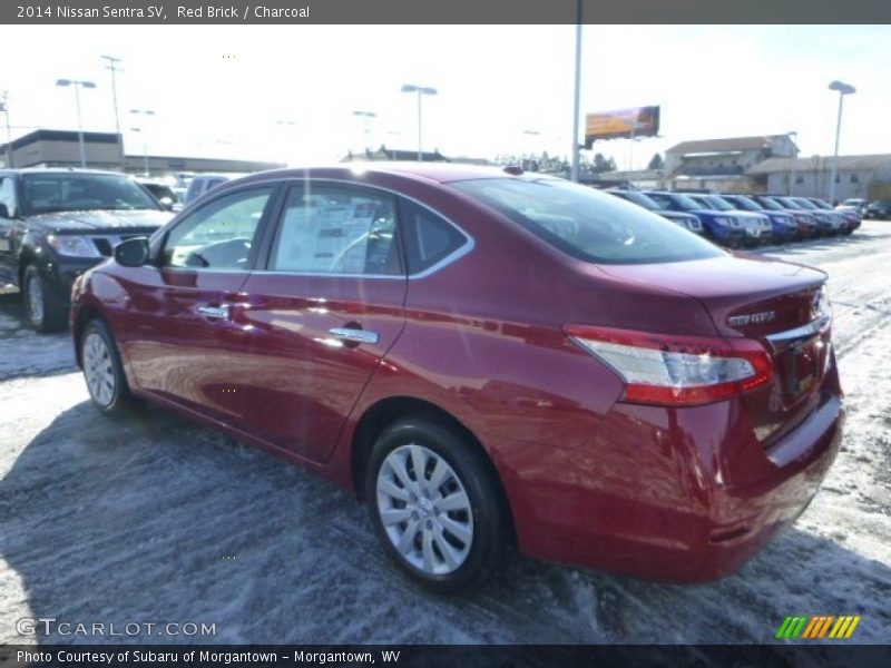 Red Brick / Charcoal 2014 Nissan Sentra SV