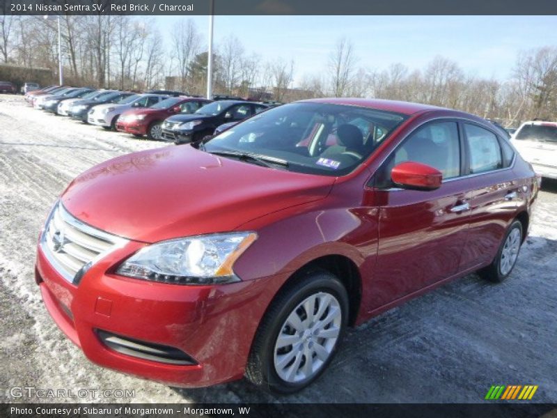 Red Brick / Charcoal 2014 Nissan Sentra SV