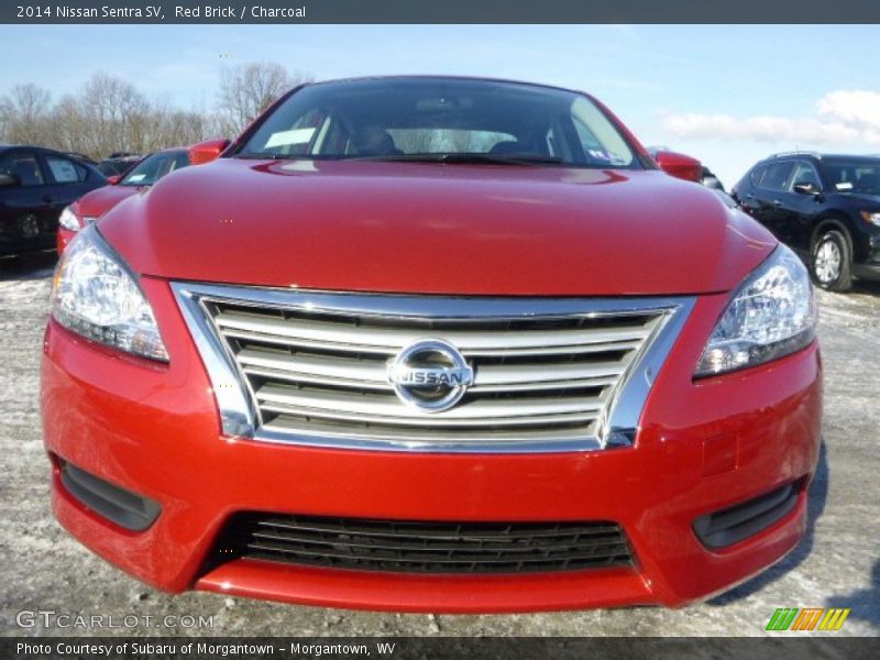 Red Brick / Charcoal 2014 Nissan Sentra SV