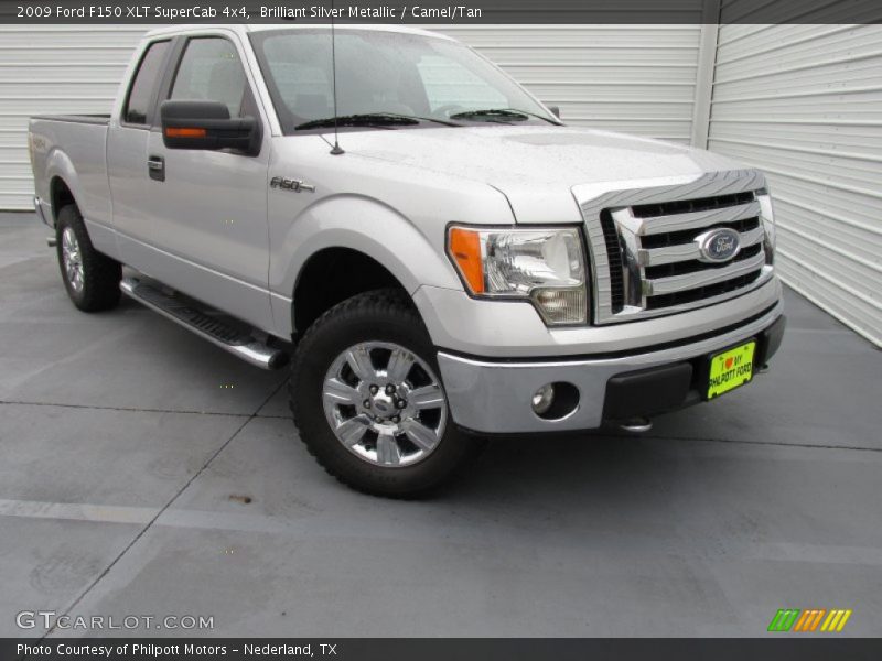 Brilliant Silver Metallic / Camel/Tan 2009 Ford F150 XLT SuperCab 4x4