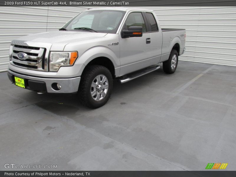 Brilliant Silver Metallic / Camel/Tan 2009 Ford F150 XLT SuperCab 4x4